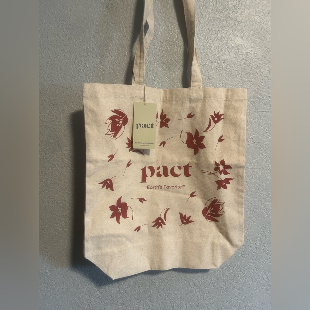 Nwt pact 100% organic cotton reusable bag